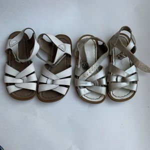 Size 9 White Saltwater Sandals